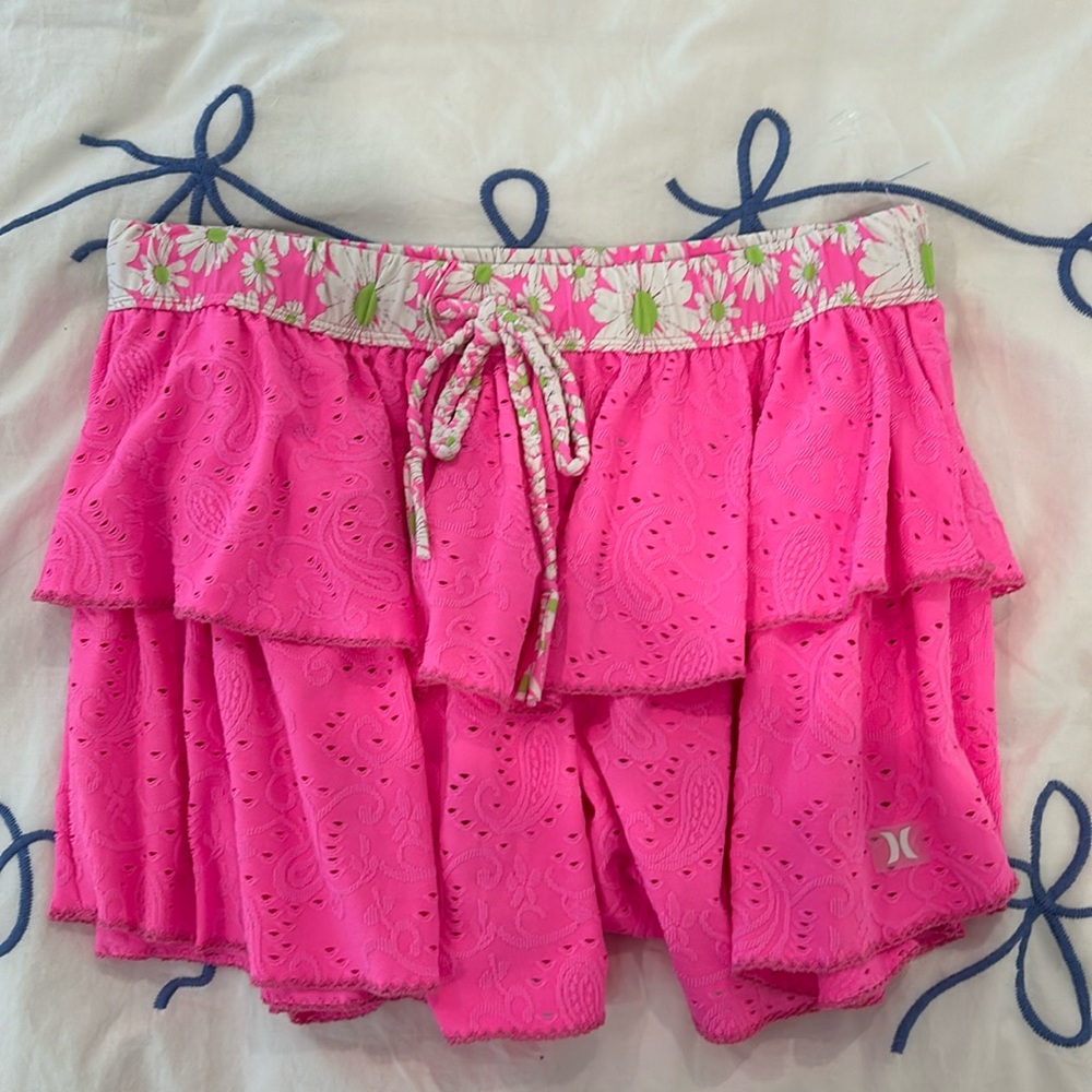 LOVE SHACK FANCY X HURLY medium hot pink skirt never worn